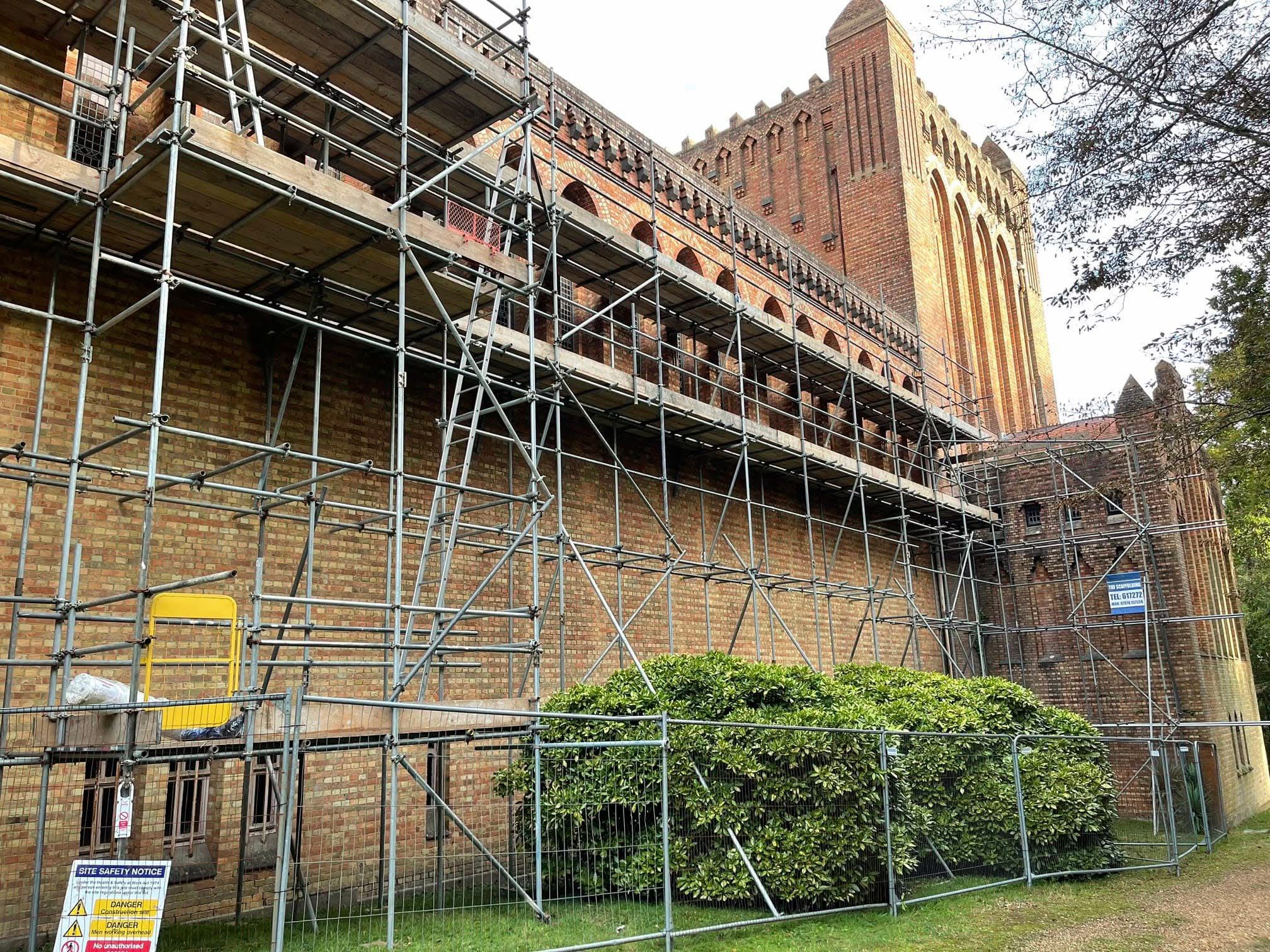 Scaffolding at Quarr Abbey, Ryde
